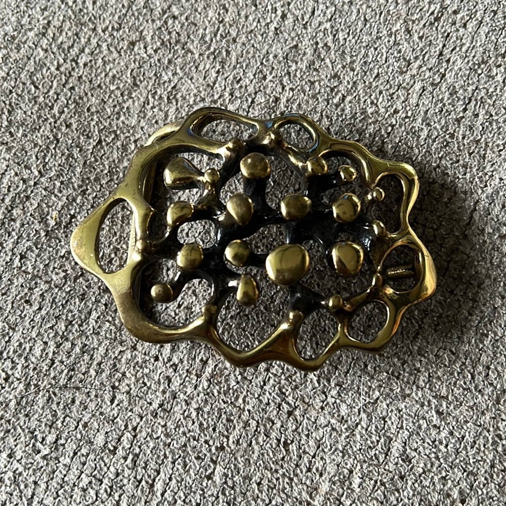 Vintage modernist Jack Boyd spore belt buckle San Diego